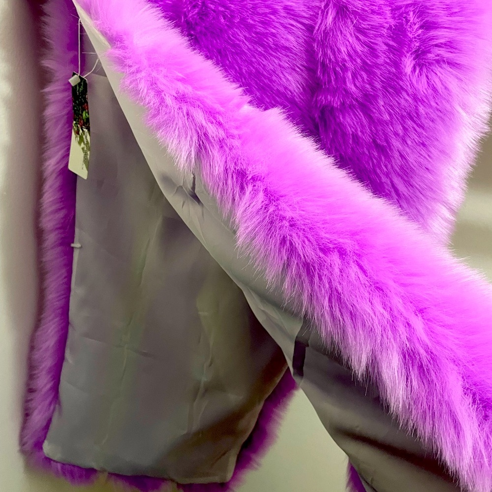 Purple fur wrap